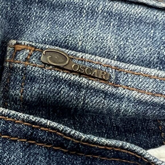 Oscar‎ De La Renta Womens Sz 6 Wide leg Jeans Medium Wash Denim - Picture 6 of 15